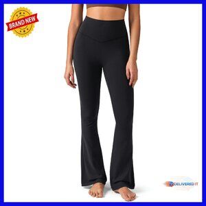 High-Waisted Flare Leggings No Front Seam Dreamlux Fabric Workout Yoga Pants